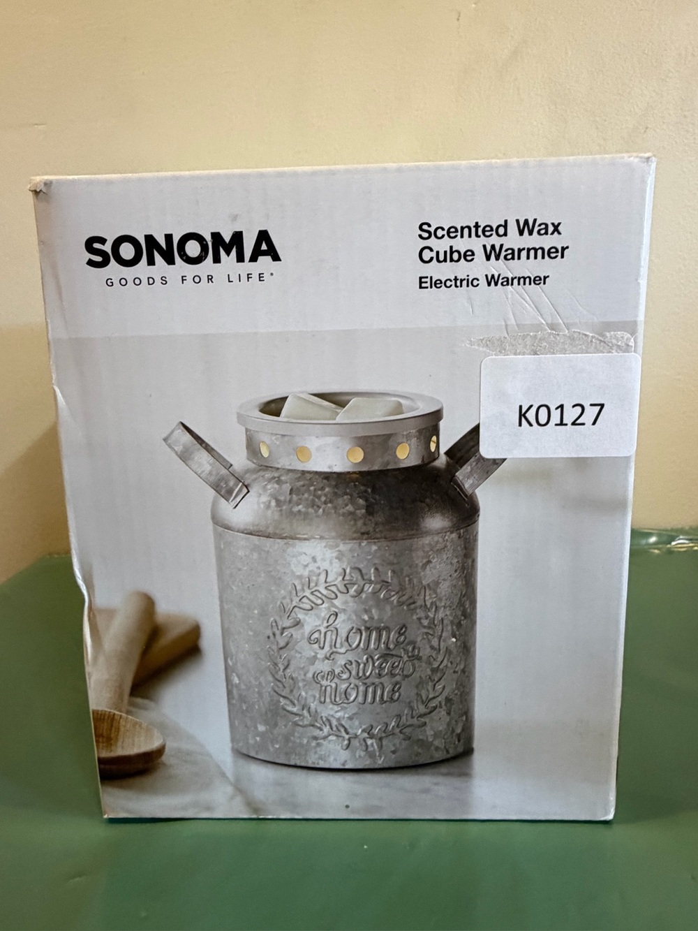Sonoma Goods Home Sweet Home Galvanized Milk Bucket Wax Warmer